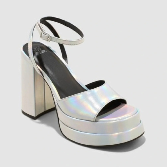 Target Wild Fable Alessia Platform Heels - Iridescent Silver π©Άπβββββ - Picture 2 of 2
